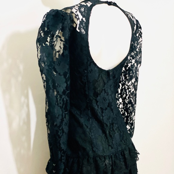Wednesday Dresses Collections / Beene Black Lace Dress with ruffles - Picture 5 of 16